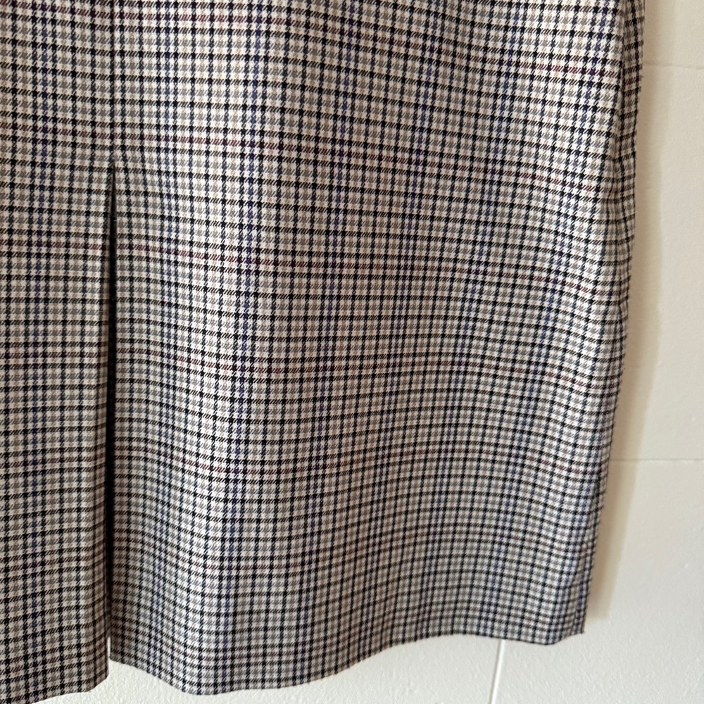 RW&CO. | Beige Houndstooth Mini Skirt | Classic Preppy Academia | Size 10 - Picture 2 of 9
